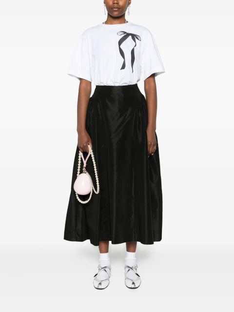 Simone Rocha ribbon bow-print T-shirt - White