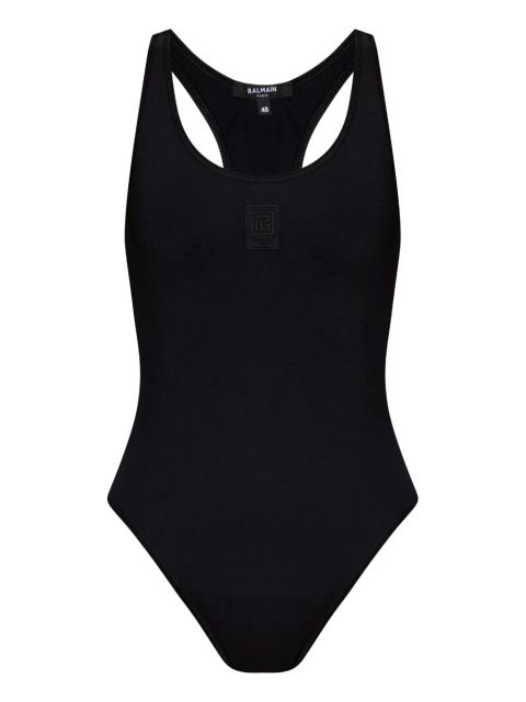 Balmain criss cross back one-piece - Black
