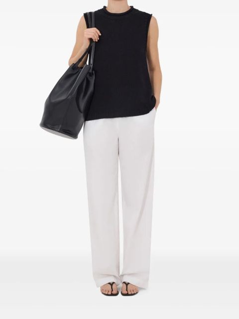 LouLou de Saison Effy rolled collar ribbed vest - Black - zdjęcie produktu nr 2