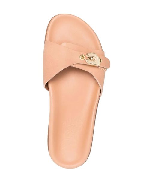 Ancient Greek Sandals Odi buckle-fastened slides - Neutrals