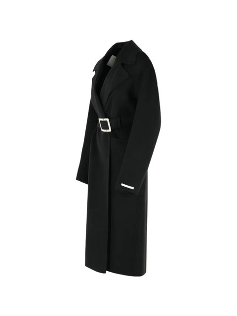Sportmax buckled wool coat - Black