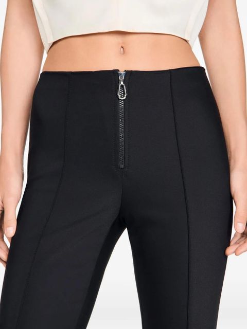 SANDRO zip-up straight trousers - Black