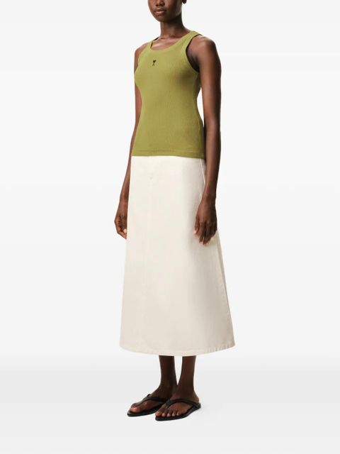 AMI Paris ami de coeur ribbed tank top - Green