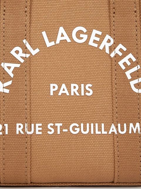 Karl Lagerfeld torebka bawełniana K/RSG kolor brązowy A3W50118