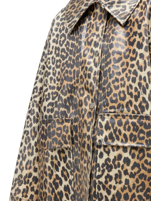 GANNI leopard-print jacket - Brown