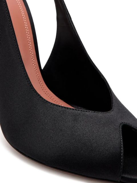 Amina Muaddi Kristina slingback peep-toe pumps - Black - zdjęcie produktu nr 2