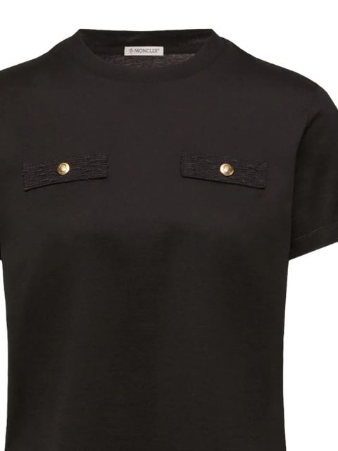 Moncler button detail T-shirt - Black - zdjęcie produktu nr 2