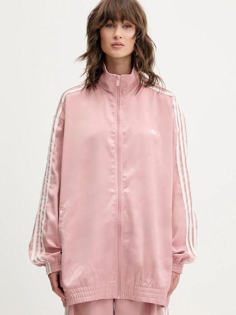 adidas Originals bluza Satin Tt damska kolor różowy z aplikacją KC8812 - zdjęcie produktu nr 1