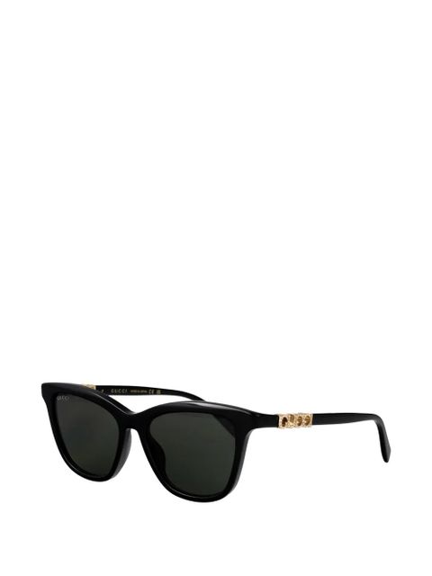 Gucci crystal-embellished logo-lettering sunglasses - Black - zdjęcie produktu nr 2