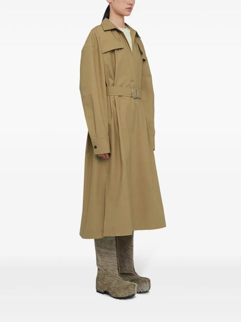 Jil Sander classic-collar cotton dress - Brown