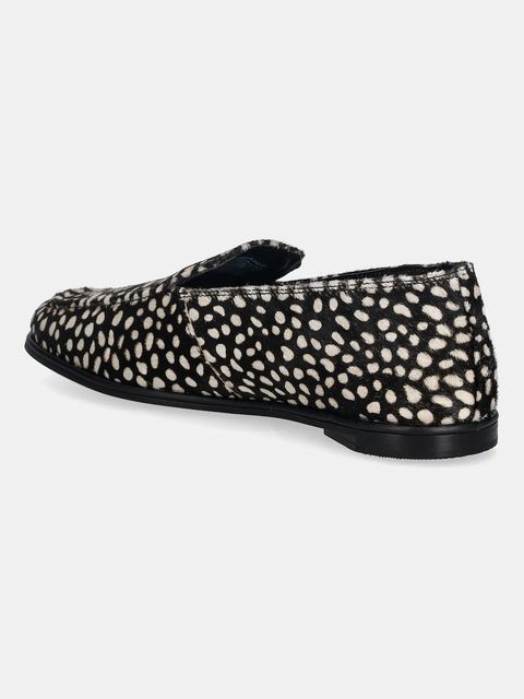 Tommy Hilfiger mokasyny zamszowe TH PONEY HAIR LOAFER damskie kolor czarny na płaskim obcasie FW0FW09169