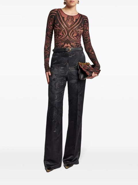 ETRO paisley-print bodysuit - Pink