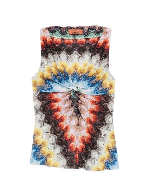 Missoni patterned twist top - Red - zdjęcie produktu nr 1