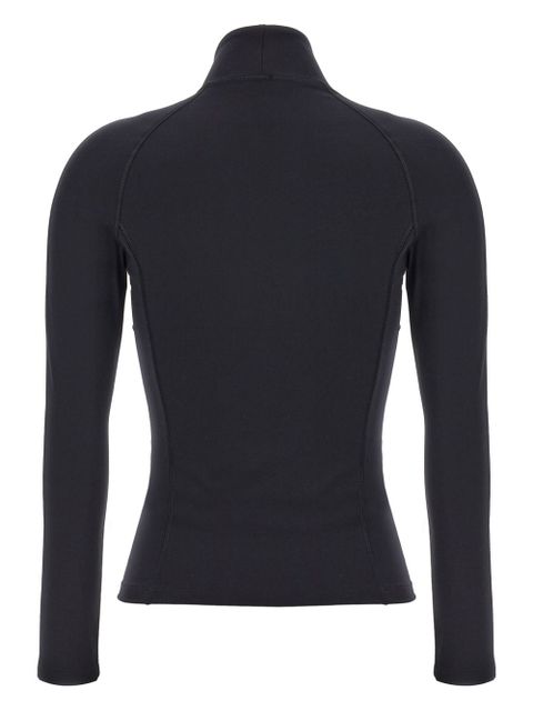 Balenciaga Activewear embroidered-logo turtleneck top - Black