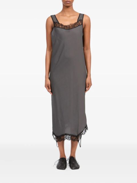 MM6 Maison Margiela lace trim midi dress - Grey - zdjęcie produktu nr 2
