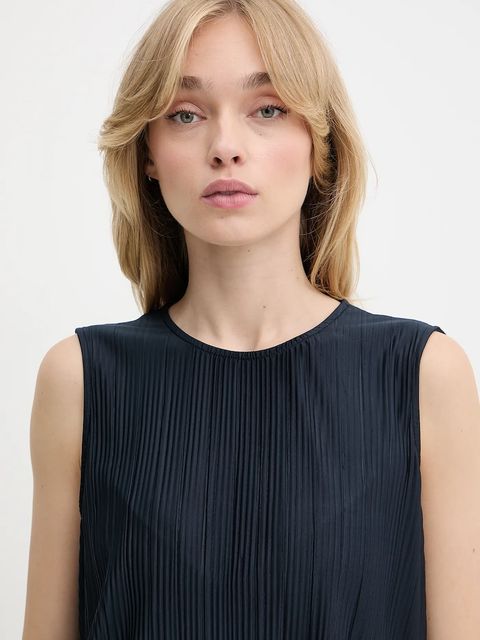 Samsoe Samsoe bluzka SAUMA damska kolor granatowy gładka F24900010