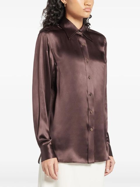 TOM FORD buttoned silk shirt - Brown