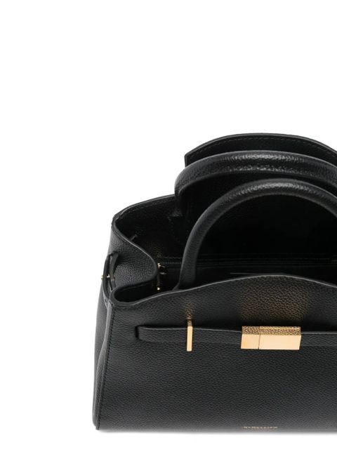 DeMellier small Hudson grain leather tote bag - Black