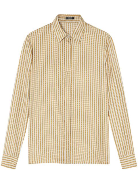 Versace Pinstripe Chain silk shirt - Neutrals - zdjęcie produktu nr 1