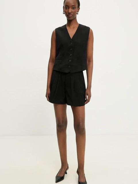 Answear.LAB kamizelka kolor czarny jednorzędowa - zdjęcie produktu nr 2