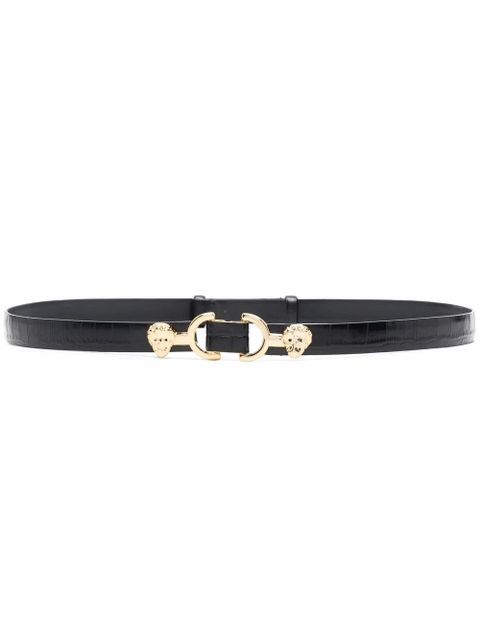 Maje lion-buckle thin leather belt - Black - zdjęcie produktu nr 1