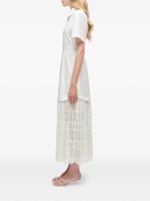 Simkhai Jenner belted midi shirt dress - White