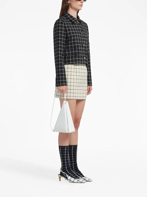 Marni checked wool jacket - Black