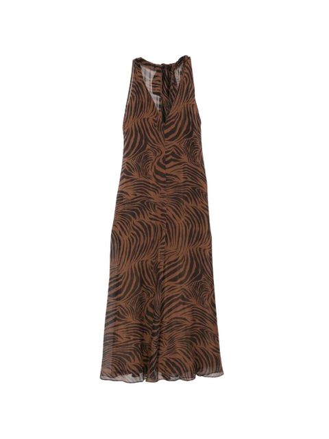 Max Mara zebra-print maxi dress - Brown - zdjęcie produktu nr 1