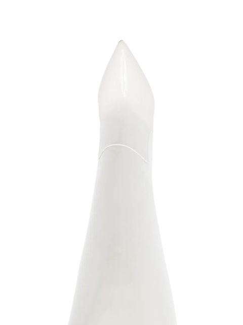 Paris Texas 110mm stiletto leather boots - White