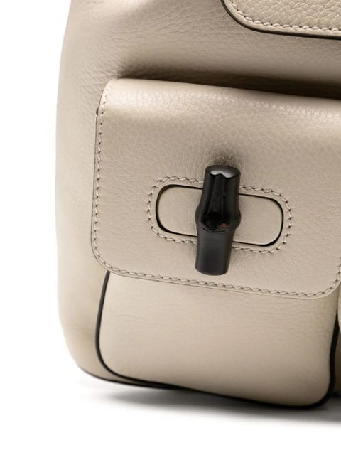 Gucci leather backpack - Neutrals