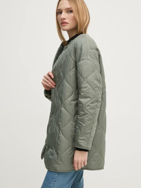 United Colors of Benetton kurtka dwustronna damska kolor zielony przejściowa oversize 23P8DN06M