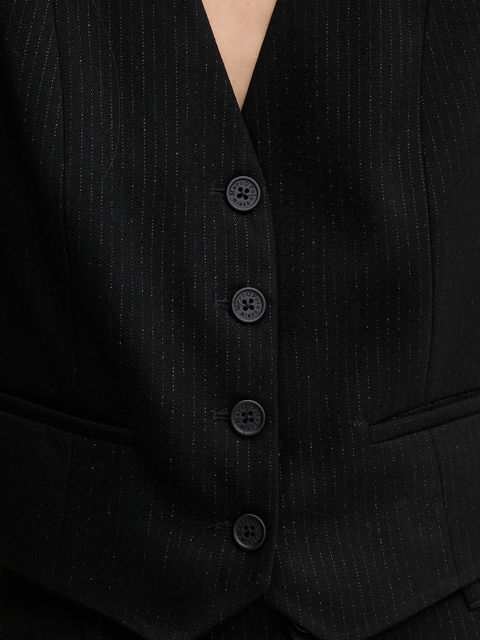 Marc O'Polo kamizelka kolor czarny jednorzędowa 5000007583