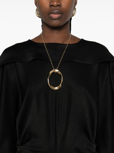 Nanushka pilgrim-collar midi dress - Black