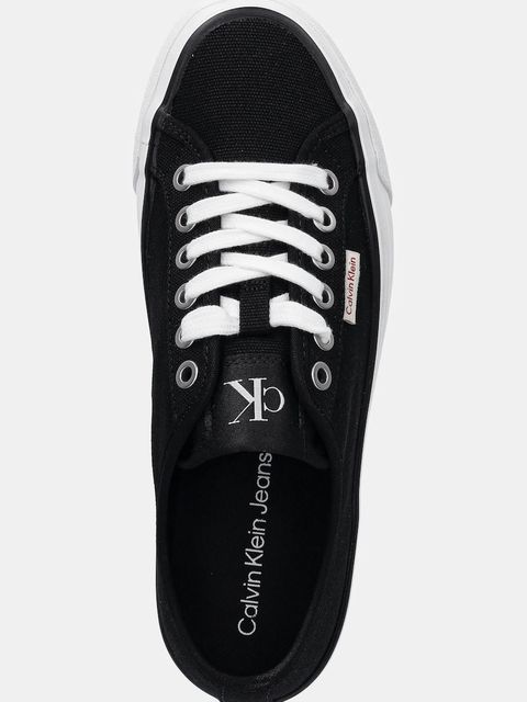Calvin Klein Jeans tenisówki VULC FLATFORM CTN LOGO TAG kolor czarny YW0YW01838