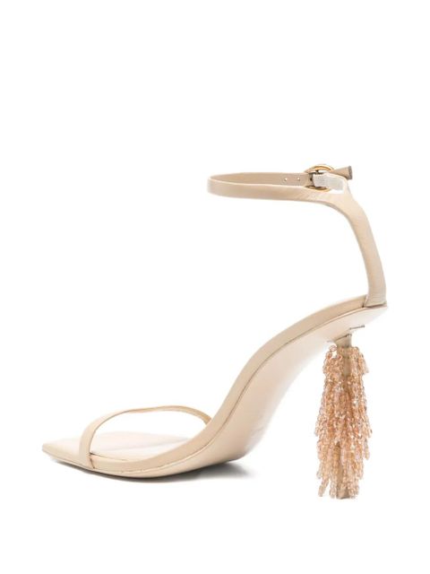 Cult Gaia Sienna beaded sandals - Neutrals