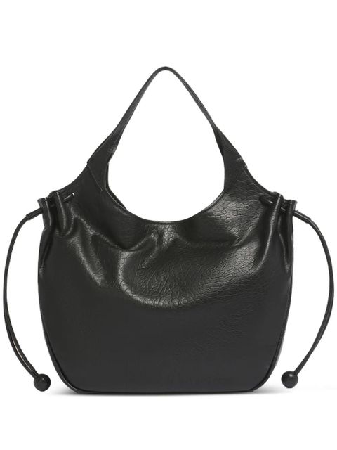 Marni grained leather drawcord tote bag - Black - zdjęcie produktu nr 1