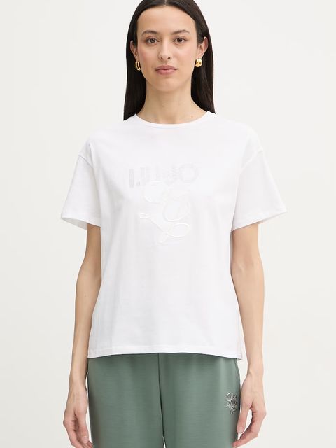 Liu Jo t-shirt damski bawełniany - zdjęcie produktu nr 2