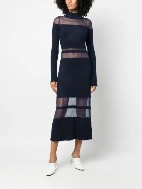 Cult Gaia panelled high neck maxi dress - Blue - zdjęcie produktu nr 2