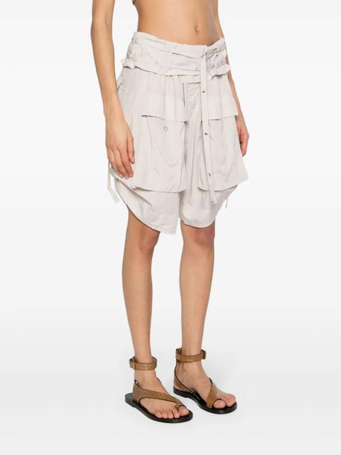 ISABEL MARANT Heidi low-rise belted shorts - Neutrals