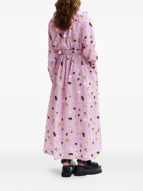 Essentiel Antwerp floral belted midi dress - Pink