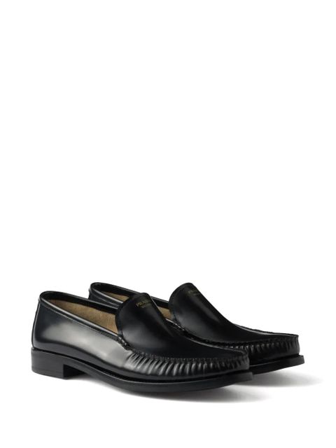 Prada brushed leather loafers - Black - zdjęcie produktu nr 2