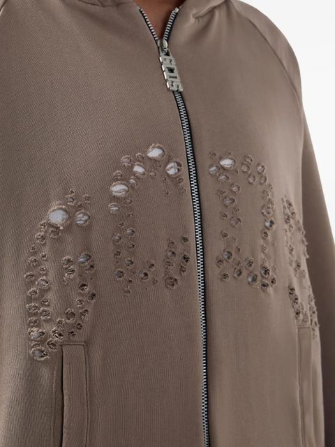 GCDS Distressed zip jumpers - Neutrals - zdjęcie produktu nr 2