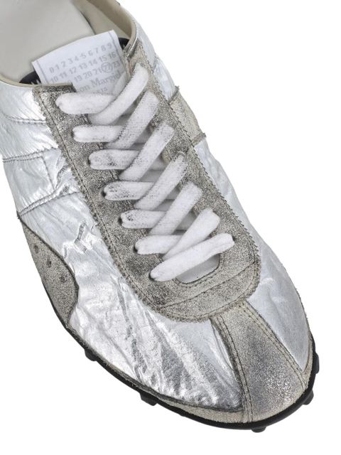 Maison Margiela textured lace-up sneakers - Silver