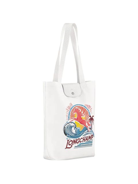 Longchamp M Le Pliage graphic-print tote bag - White - zdjęcie produktu nr 1