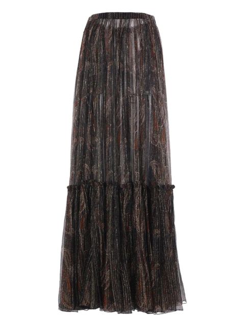 Saint Laurent pleated skirt - Brown