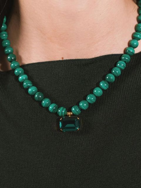 Jennifer Behr beaded Sidonie necklace - Green