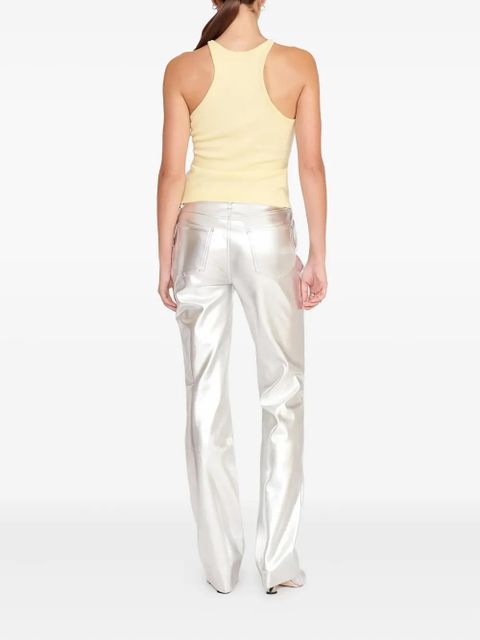 STAUD metallic-effect trousers - Silver