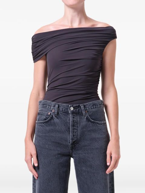 AGOLDE Sherilyn draped bodysuit - Grey - zdjęcie produktu nr 2