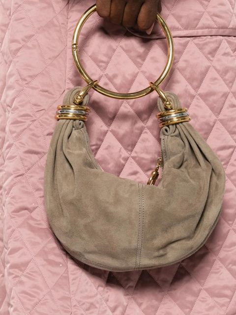 Chloé Bracelet suede tote bag - Grey - zdjęcie produktu nr 2