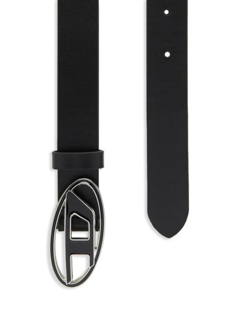 Diesel 1DR logo-buckle leather belt - Black